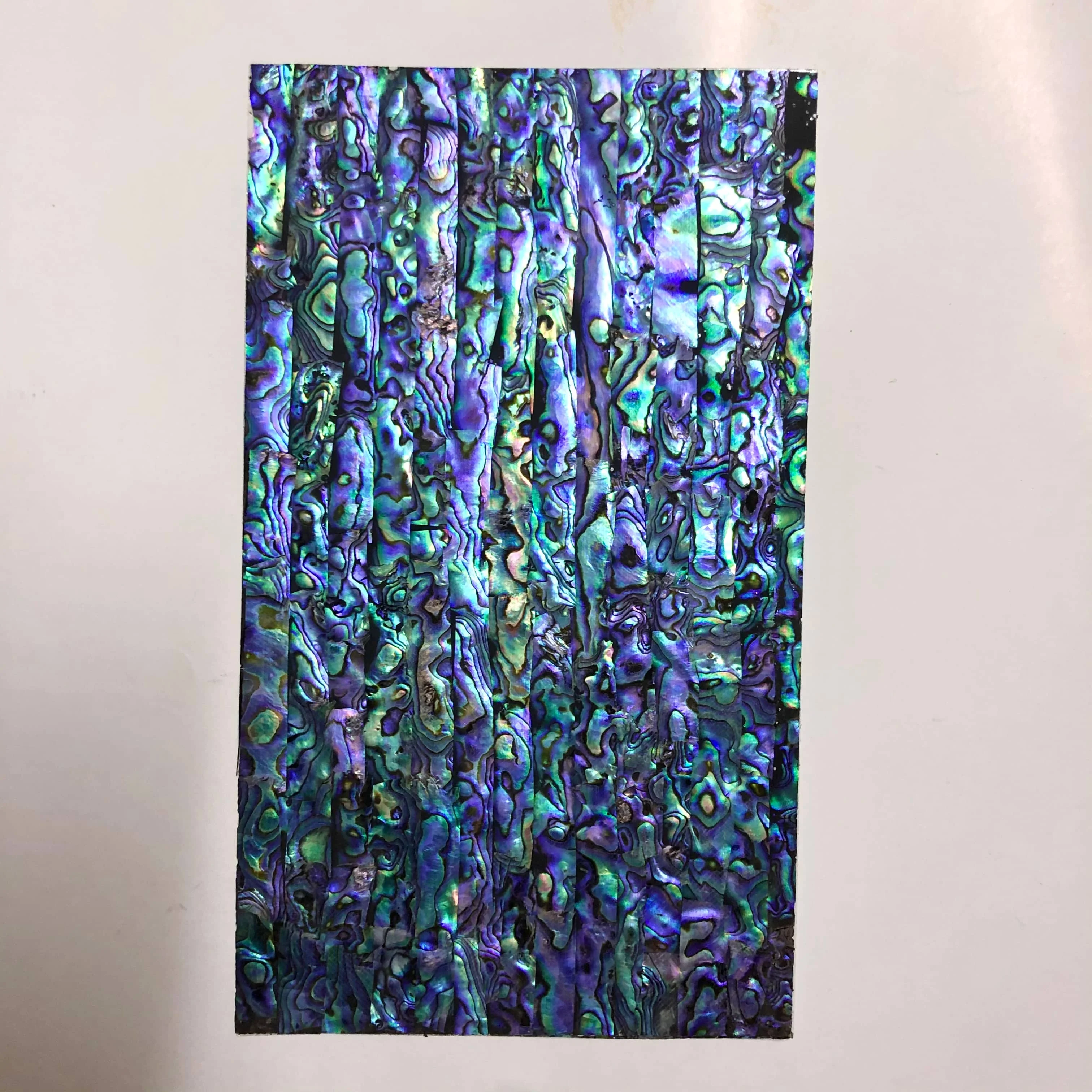 Soft Natural Purple Abalone Shell with Adhesive Back Inlay Veneer Flexible Mother of Pearl Paper DIY Handicraft Material