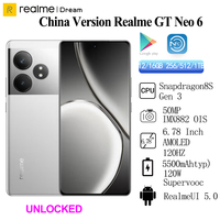 Original Realme GT Neo 6 Snapdragon 8S Gen 3  Unlocked Sim Network Region 5500mAh 120W Supervooc 50MP IMX882 6.78Inch 120Hz