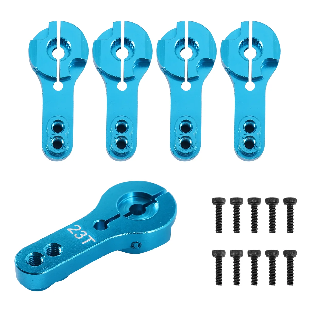 B02B-5Pcs 23T Metal Servo Arm Horn with Screws for 1/10 RC C