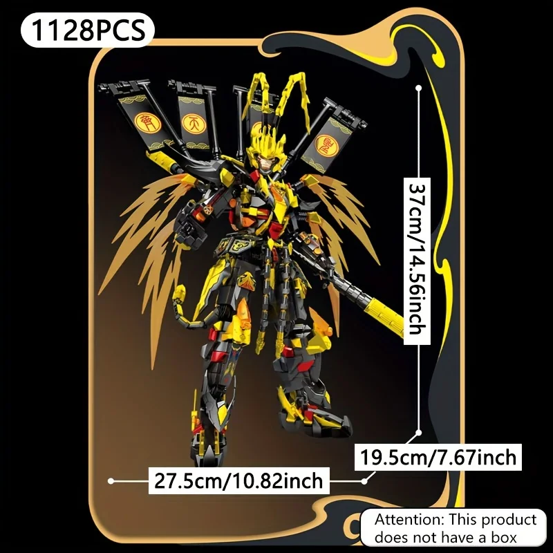 Black Myth Wukong Mech Model Klocki Konstrukcyjne DIY Destiny Man Armor Robot Zestaw Ozdobne Elementy Dekoracyjne Cegły Zabawki dla Dorosłych i Dzieci