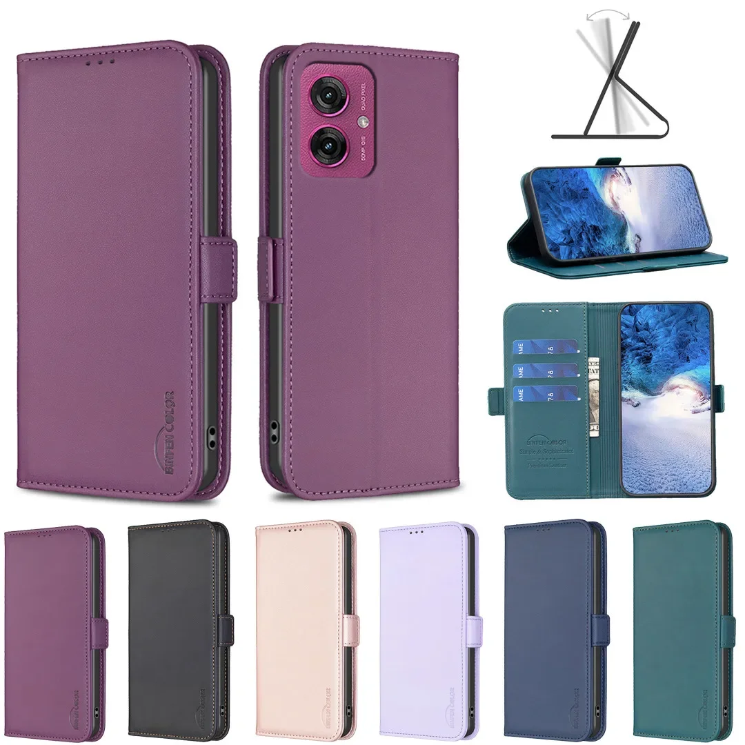 

Флип-чехол для Motorola G55 5G G35 5G G85 Edge 40 Neo G84 G54 5G G14 4G Edge 40 5G Cover Business Магнитный противоударный чехол