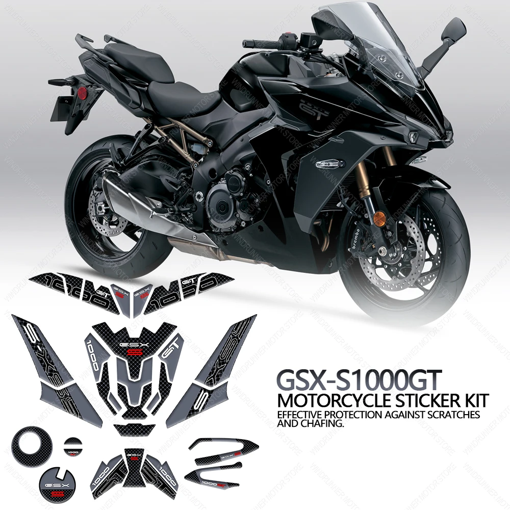 For GSX-S1000GT GSX S1000GT Motorcycle Accessories Waterproof Protective Tank Pad Stickers Kit 3D Epoxy Resin Protective Sticker