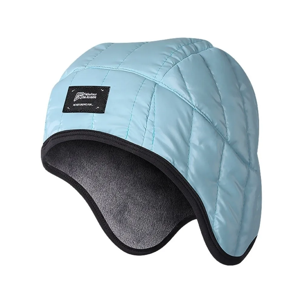 Fleece Lined Winter Ear Flap Hat Windproof Heat Retaining Quilted Winter Cap Water Repellent Ear Coverage Cold Weather Hat