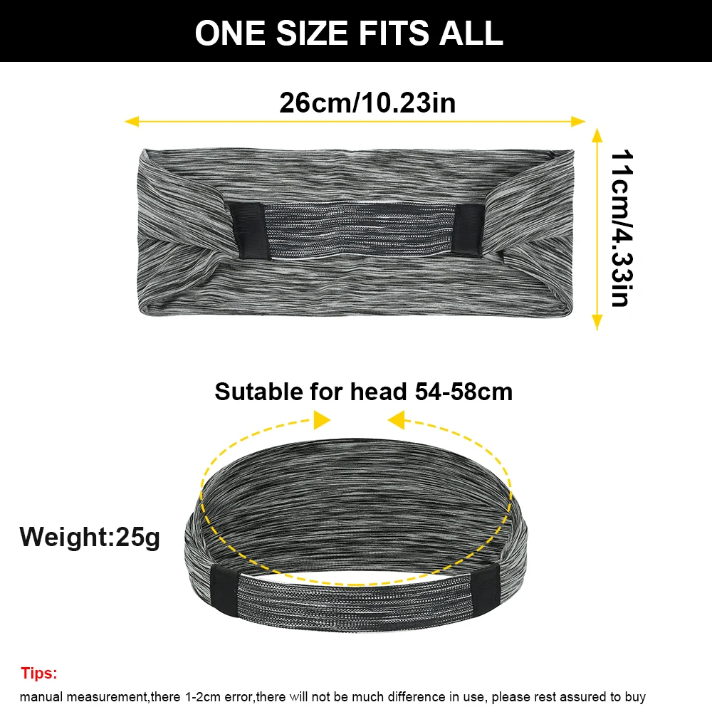 Gym Fitness Headband Tennis Sport Sweatband Sweat Absorbent Running Cycling Jog Yoga Basketball Men Women Hair Bandage Head Band