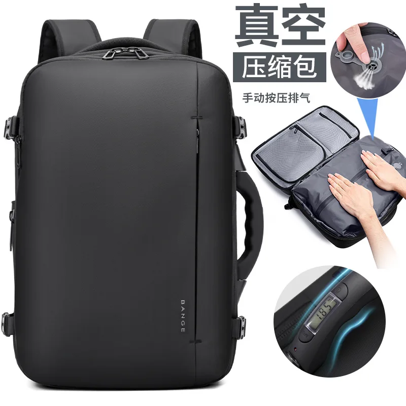 

New Vacuum Compression Back Men's Leisure Multifunctional Computer Bag Large Capacity Storage Weighable Travel Bag