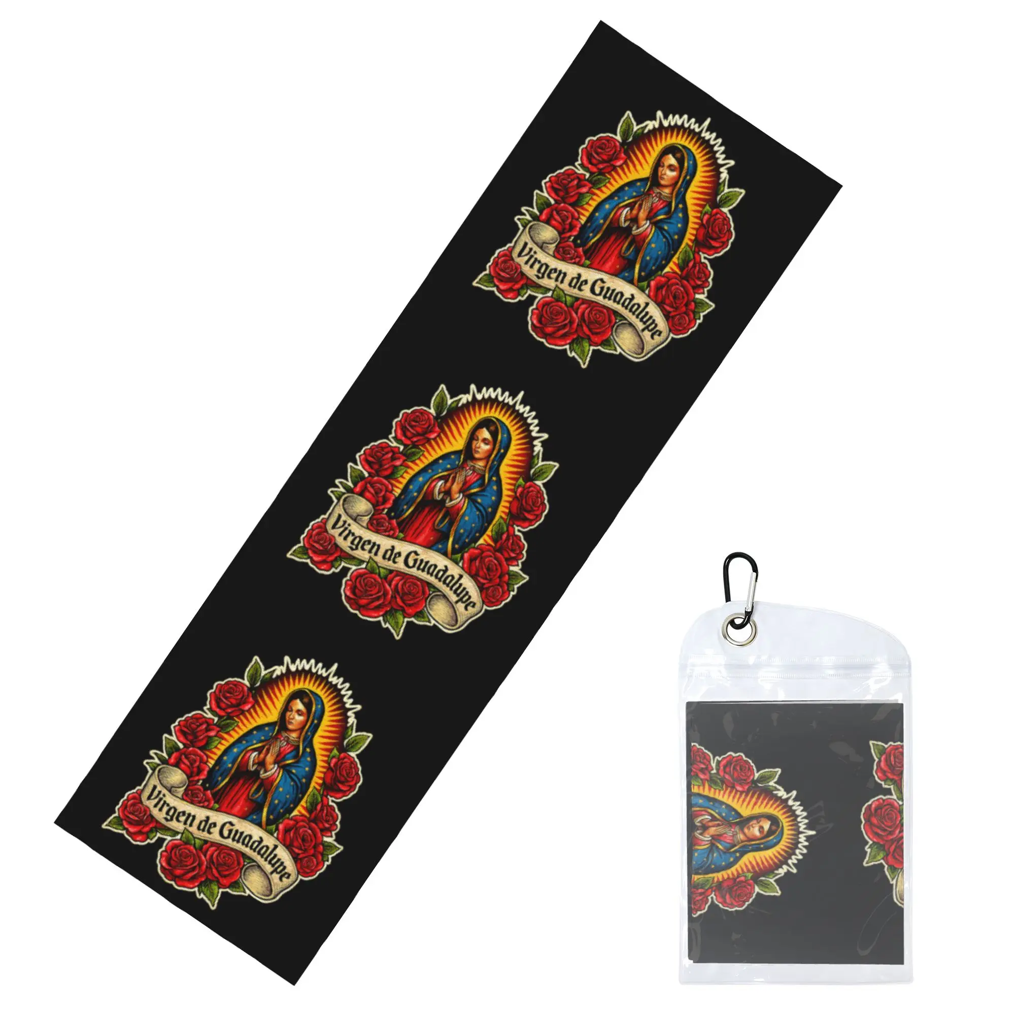Virgen de Guadalupe Virgin Mary Virgencita Mexican Floral Cold Exercise Towel Face Towel Quick Drying Bath Breathable Cold Towel