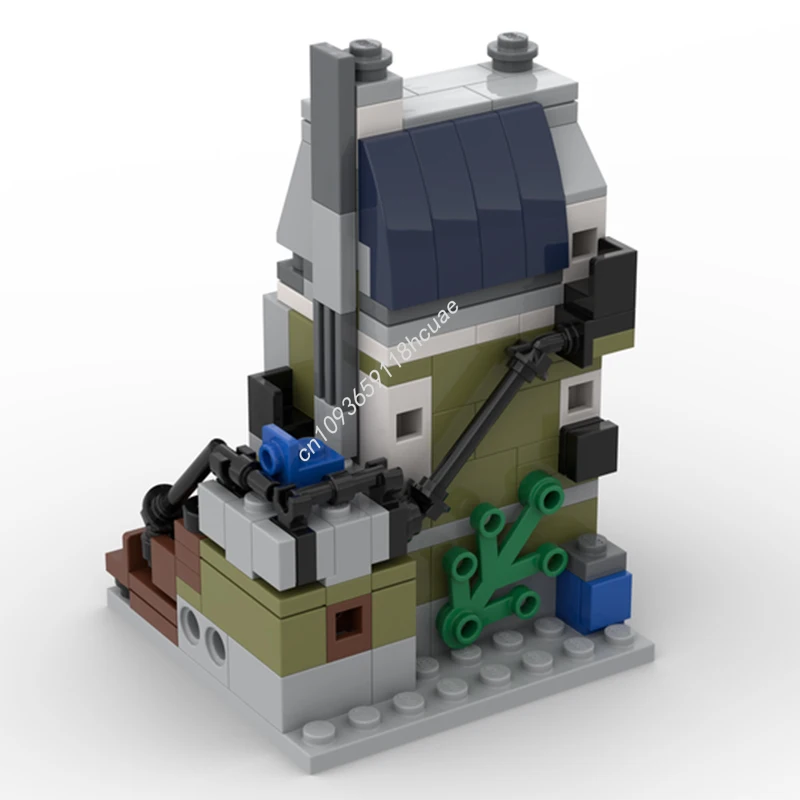 224pcs MOC Parisian Restaurant Mini Moduolar Modular Buildings Building Blocks Christmas asy-to-Start Beginner Friendly Gift