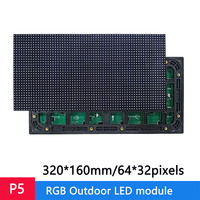 4Pcs/Set P5 Full Color LED Display High Performance Matrix 320*160mm 64*32 High Resolution Screen for Outdoor Video Display