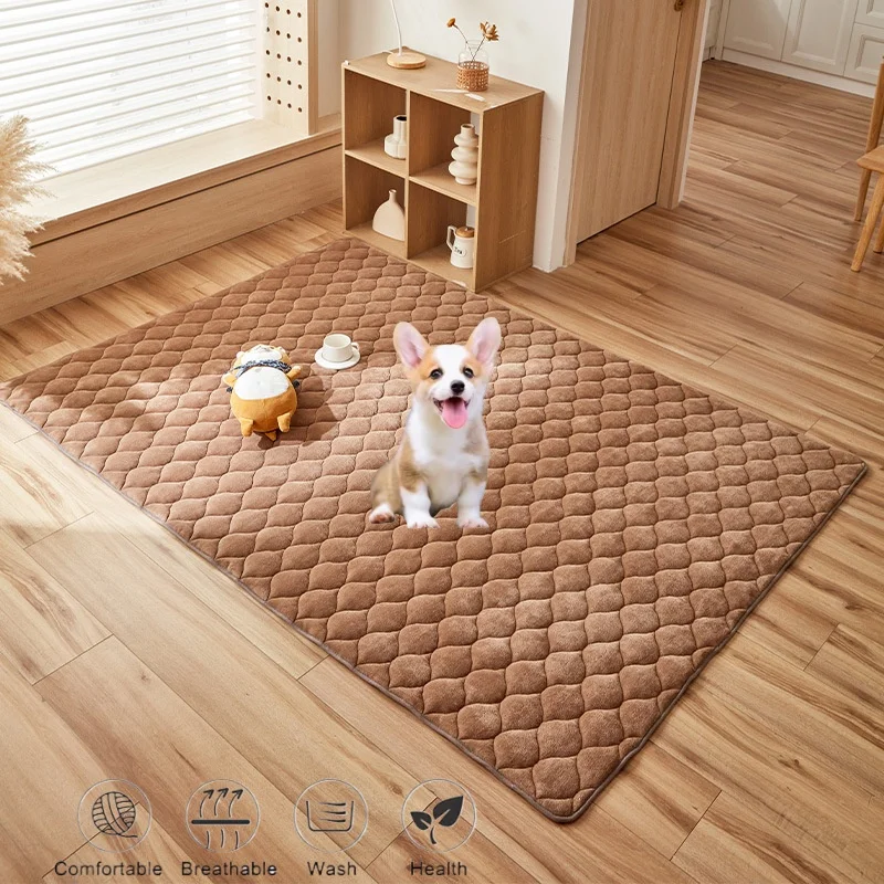 

Flannel Velvet Carpet Washable Geometry Dust Proof Seat Pad Children's Pets Crawling Mat Balcony Tatami Cushion Floor Mats