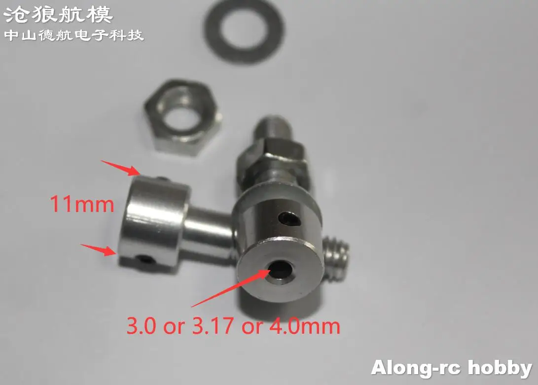 5 pz RC Aereo Parti di Aerei Spinner Elica 4.0 o 3.17 o 3.0mm Albero Motore Elica Adattatore utilizzare spinner e elica