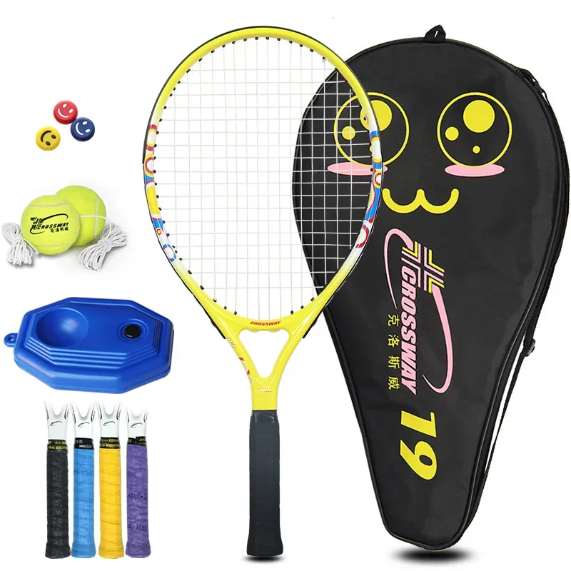 1pcs 19/21/23 Inch Teenager\'s Tennis Racket for Tennis Carbon Fiber Sports Racket Training with Tennis Single Training Device