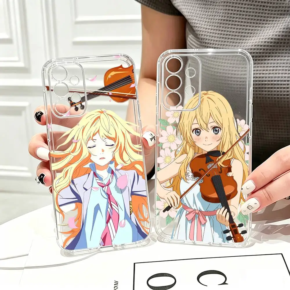Anime Your L-Lie in April  Phone Case For Samsung S25,S24,S21,S22,S23,S30,Ultra,S20,Plus,Fe Transparent Cover