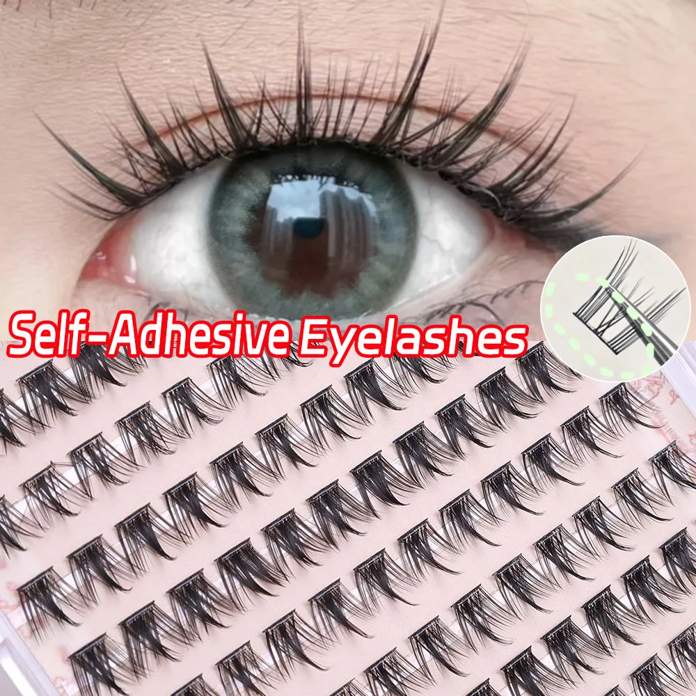 Self-Adhesive False Eyelashes Glue-Free Eyelashes DIY Easy To Adhere Firm and Non-Falling 10 Rows Mixed Sizes 7mm 10mm 12mm Lash