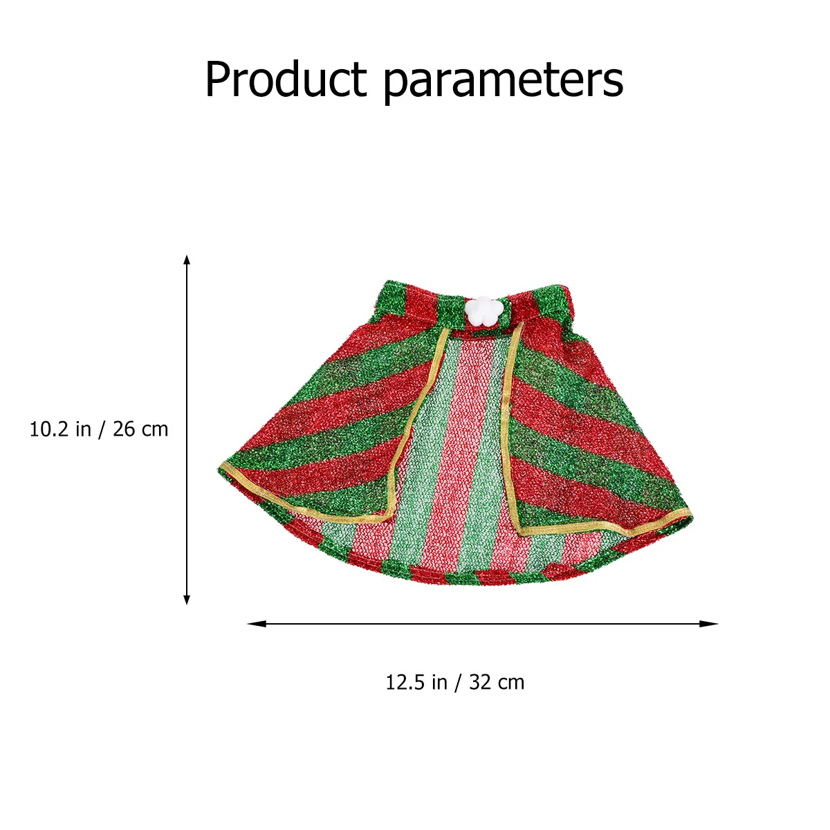 

Pet Striped Cape Comfortable Material Easy to Clean Christmas Cosplay Costume for Cats and Kittens Christmas Pet Cape