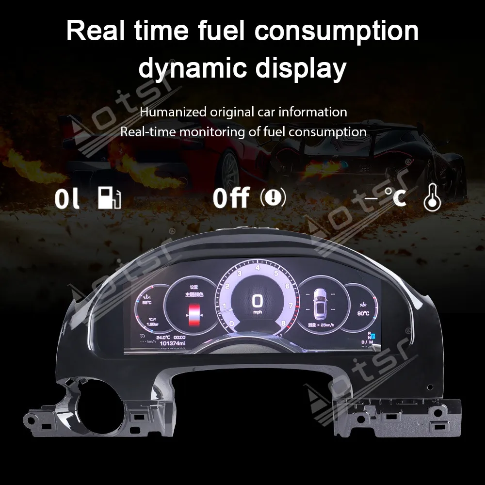 12.3'' Upgrade Car LCD Digital Dashboard Cluster For Porsche Cayenne 2011-2017 Auto Speedometer Virtual Instrument Panel Cockpit