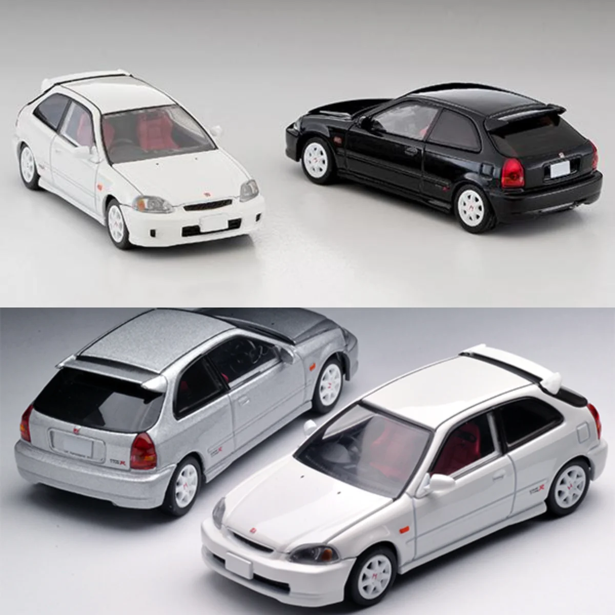 

Tomytec 1:64 TLV N158 A/B/C Civic Type R 97 JDM Limited Edition Simulation Alloy Static Car Model Toy Gif