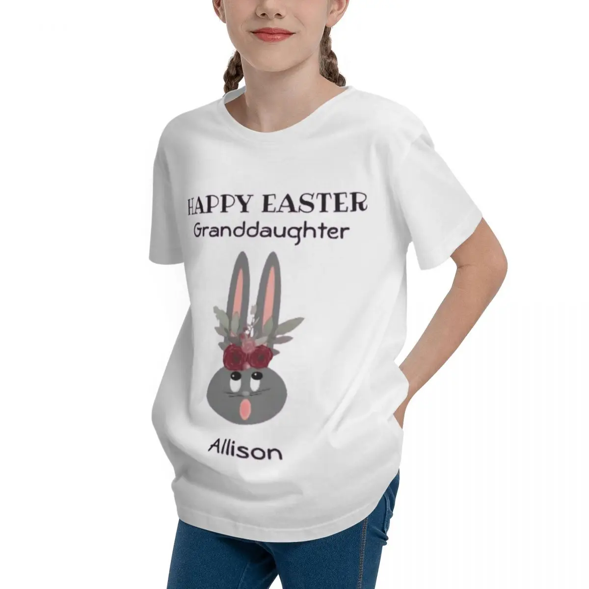 Best Easter Bunny Purple Gift Ideas (18) High quality Leisure Teenagers Basic Short Sleeve T-Shirt Harajuku T-shirts Vintag