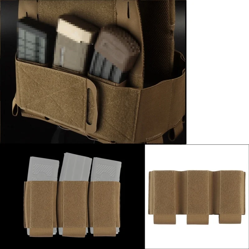 

Triple 5.56 Magazine Pouch (Built-In) | Quick Release MOLLE Compatible Triple Mag Holder | For Wilderness Adventure Accessories