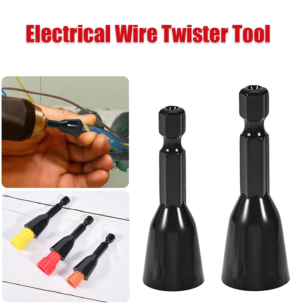 1pcs Wire Twisting Tools 1/4” Hexagonal Handle Electrician Quickly Twister P1-P3/ P4-P6 Wire Twister for Power Drill Drivers