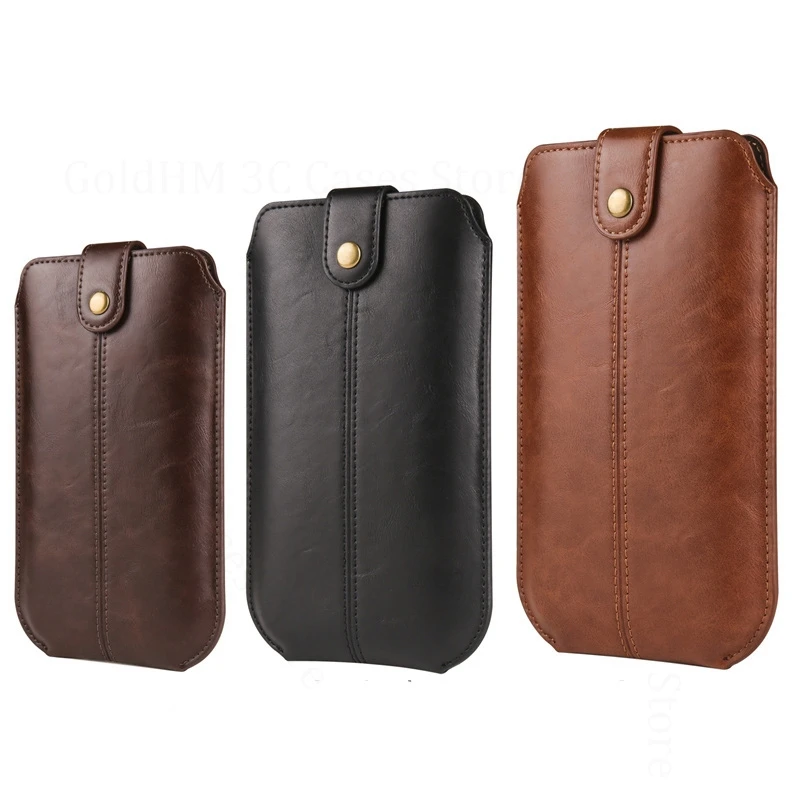 

Belt Back Card Slot Leather Phone Pouch For Samsung S26 Edge S25 FE Waist Case Bag Cover For Galaxy S25 Edge S26 Ultra S24 Plus