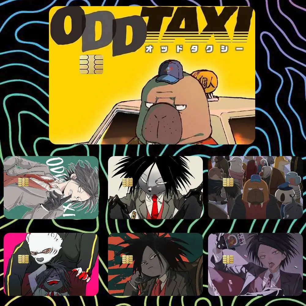 

Odd Taxi Anime Sticker Film Tape Skin for Credit Card Debit Card Cartoon Waterproof Stickers