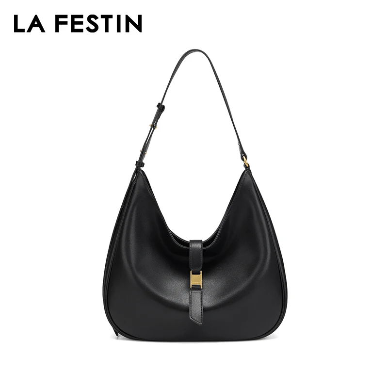 LA FESTIN Original Brand 2024 New Summer Large Capacity Tote Bag Black Shoulder Bags Crossbody Bag Casual Women's Bag