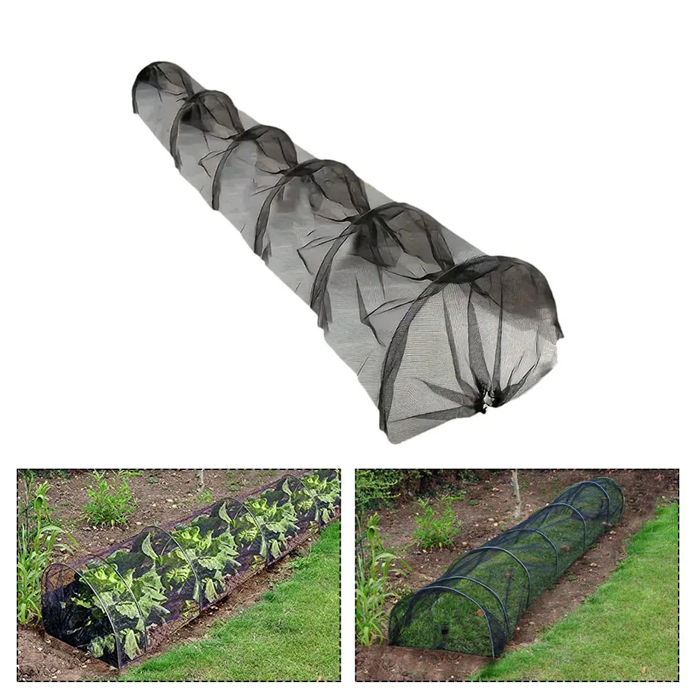 Vegetable Protection Planting Tunnel Outdoor Gardening Black Weather Resistant Plant Cover Device Versatile Use