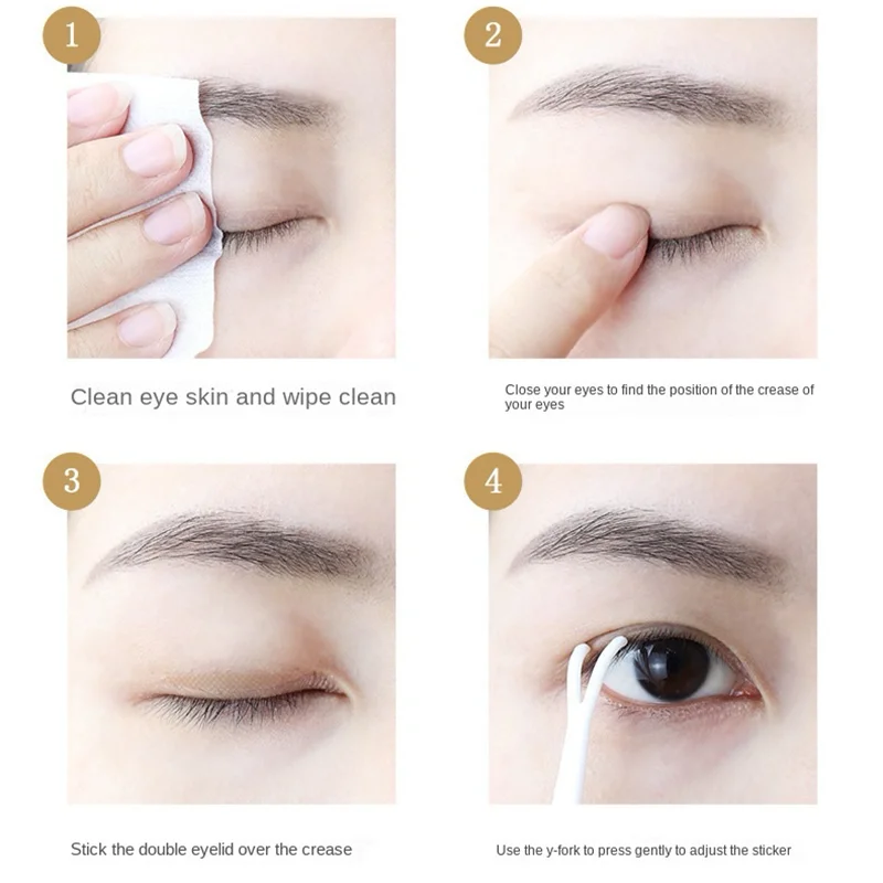 Lace Double Eyelid Roll Mesh Beauty Eye Stick No Trace Natural Flesh Color Invisible Strong Stick Lasting Beauty Makeup