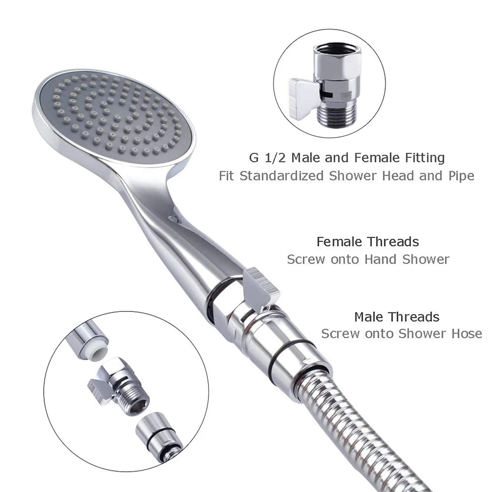 

Надежный запорный клапан контроля расхода воды, латунный регулируемый регулятор давления воды для ручной насадки для душа и распылителя для биде