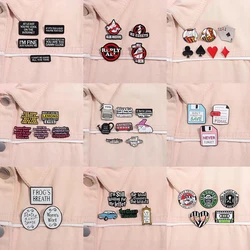 3-8PCS/SET Cartoon Badge Alphabet Simple Brooch Perfect Gift For Friends And Family Fashion Clothing Button Pin Accessories