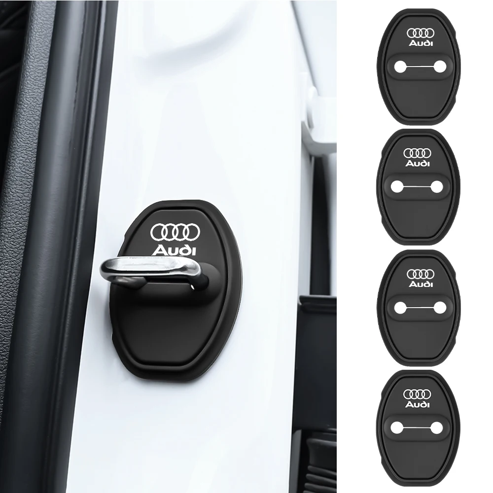 Silikon-Autotürschloss-Schutzabdeckung Auto-Styling-Ventilkappe für Audi SLINE A3 8P S3 A4 B6 B7 A6 C5 A5 B3 Q5 S TT A1 S2