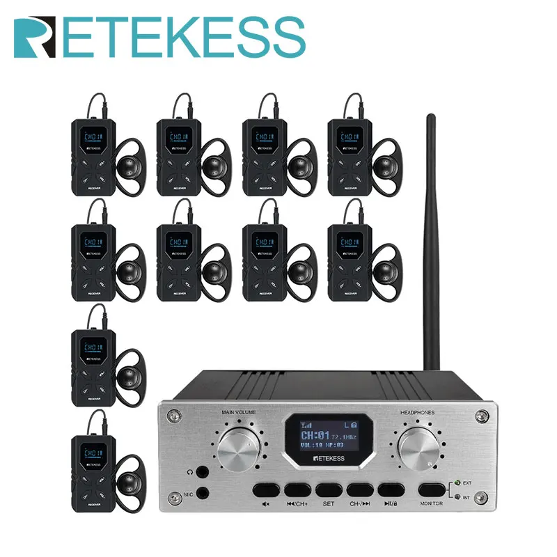 Retekess TT119 FM Broadcast Transmitter Church Translation System for Interpretation Conference Meeting Factory Museum Training