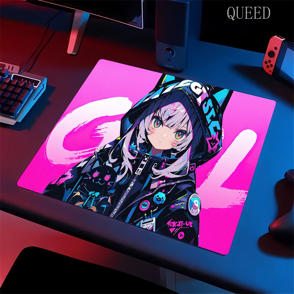 Tapis de souris Anime Girl Kawaii, Polymères de jeu E-Sports, Surface ultrafine, Premium, Sub Gamer, Imperméable, Anti-aldes, Polymères de bureau XL