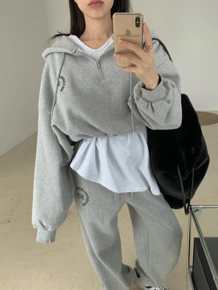 

Женская толстовка с капюшоном на подкладке, теплый повседневный комплект спортивных штанов с принтом и свободной талией, комплект из хлопчатобумажной ткани, антивозрастной