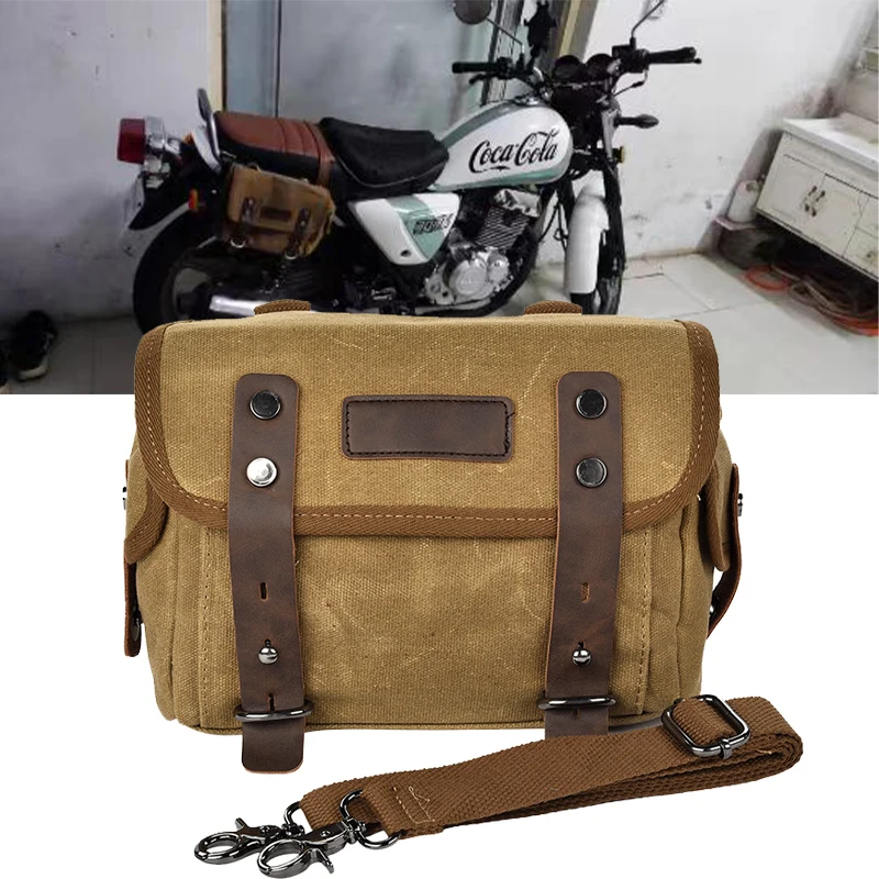 Motorcycle Bag Multi-functional Commuting Side Universal Waterproof Side Bag Motorcycle Canvas Haversack Knight Saddle Bag