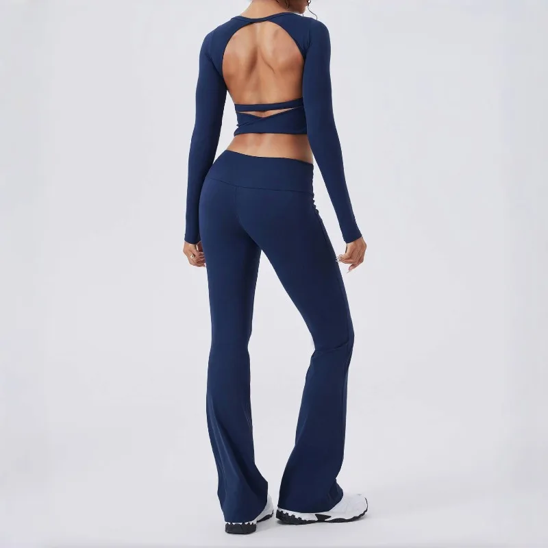 

Женский универсальный комплект костюма для йоги, облегающий и красивая спина, высококачественный спортивный костюм для бега и отдыха на открытом воздухе, фитнес-костюм