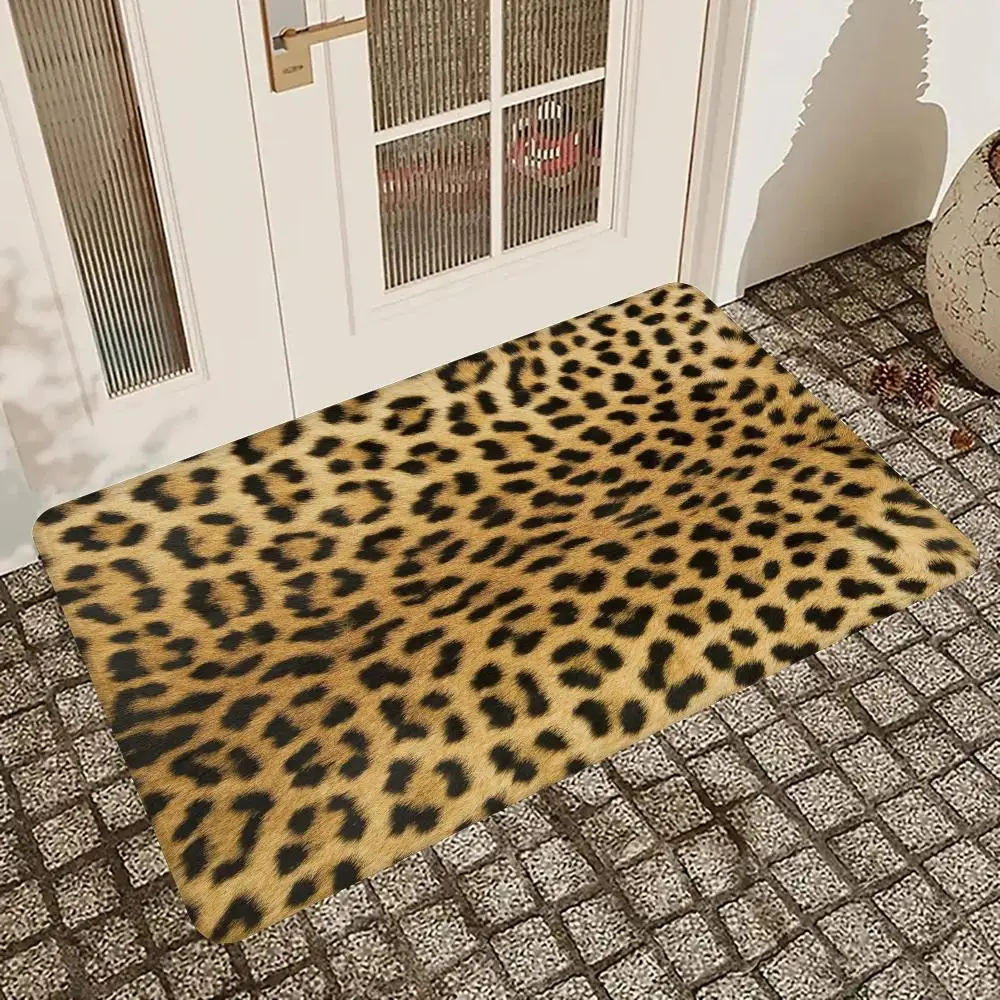 Leopard Cow Print Floor Mat Entrance Door Mat Nordic Style Home Doormat Bathroom-Toilet Mats Bedroom Hotel Decor Mat