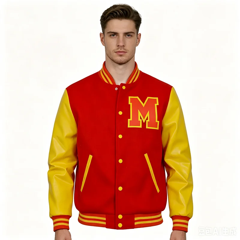 Varsity Jacket Wool - 마이클 잭슨 코스프레 바시티 재킷 레드