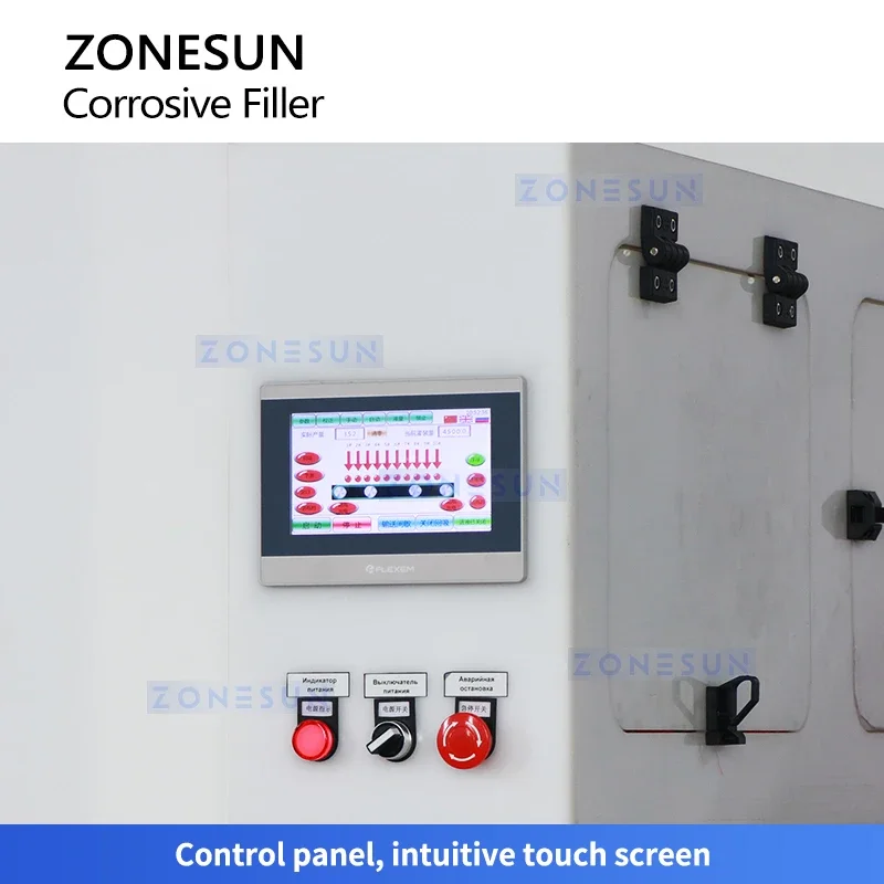 Zonesun Bleach Filling Machine Chemical Filling Equipment Pesticide Filler Disinfectant Packaging Machine ZS-YTCR10A