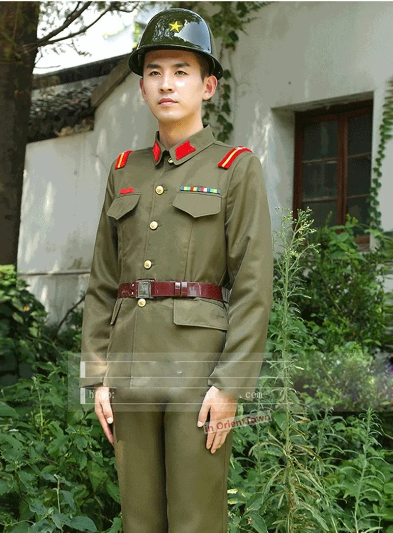 TV Movie Base Japan Imperial Officer Cosplay Traditional Vintage Green Uniform Stage Drama Show Performance Japanese Costume