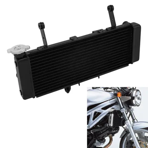 Schwarzer kühler kühler für suzuki sv650 sv650s sv650a sv650sa 2007-2015 motorrad