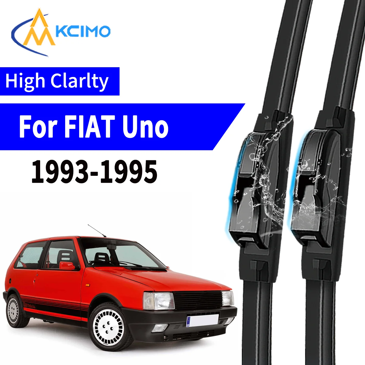

2pcs Car Wiper For FIAT Uno hatchback 1993-1995 Front Windscreen Wiper Blade Silent Soft Rubber