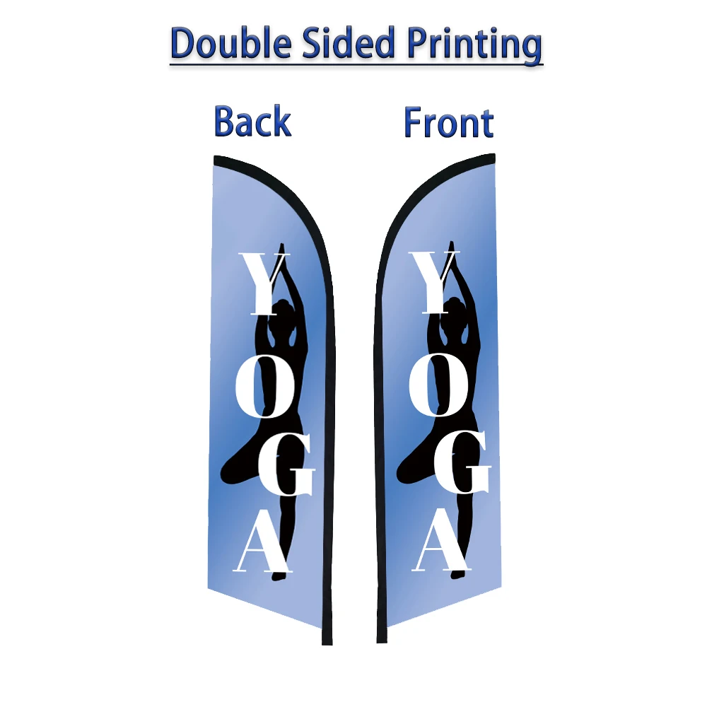 

Yoga Flag Double Sided Feather Banner Only Flags Without Flagpole Beach Pilates Fitness Gym Promotion Advertisement
