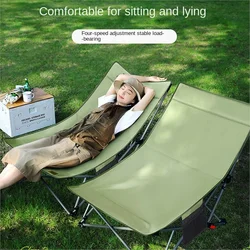 Outdoor Lounge Chair Camping Beach Folding Chair Nap Tool Dual-use Chair For Sitting And Lying Camping Chair Fishing Chair 2024