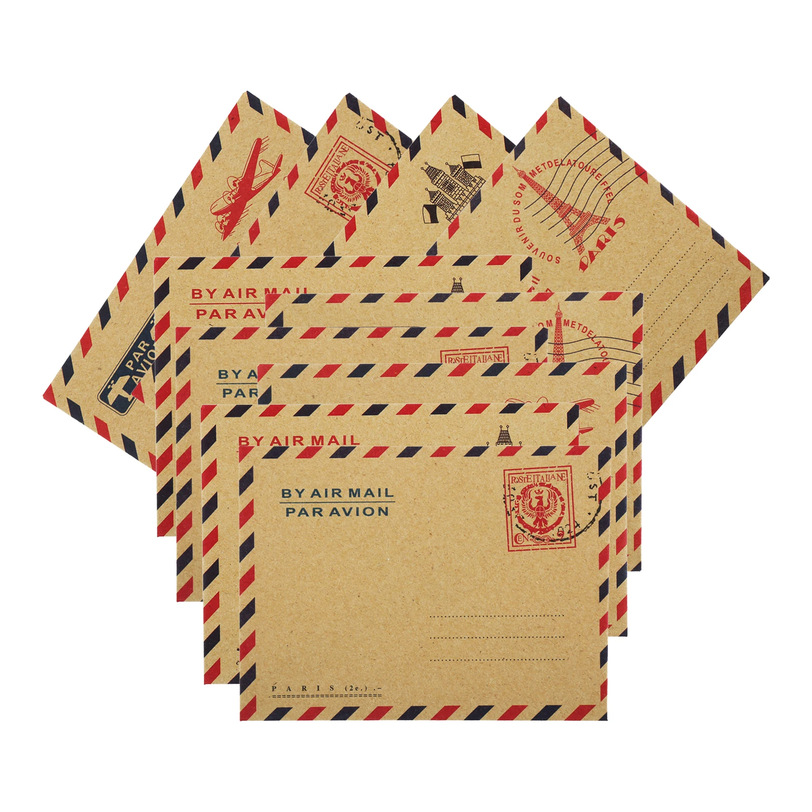 

10 шт., мини-бумажные конверты, креативные крафт-конверты в стиле ретро, случайная Прага/Италия/Лондон/Париж, карты для хранения почтовых расходов, именная карточка, бирка для заметок