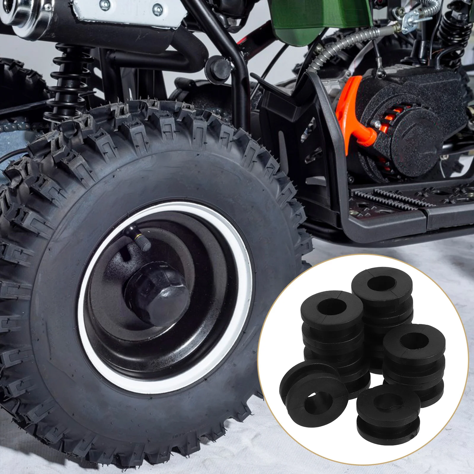 

10pcs Motorcycle Rubber Grommets Replacement Washers For Various Models Durable Lightweight Easy Install Stylish Design