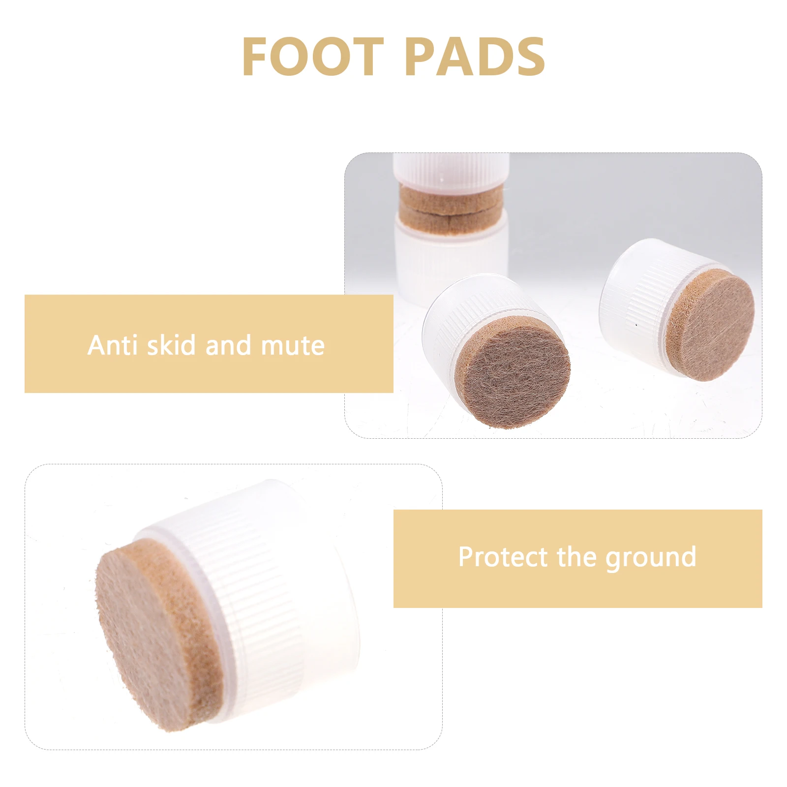

10pcs Chair Leg Covers Furniture Foot Caps Felt Floor Protectors Anti Scratch Noise Reducing For Wood Laminate Tile Floor