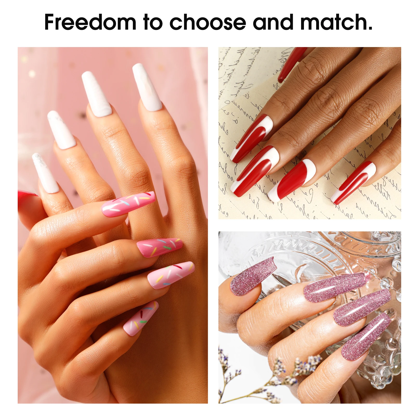ชุดยาทาเล็บเจลโรซาลินด์ 48 ชิ้น ขนาดมินิ 5 มล. ยาทาเล็บแบบแช่ ติดทนนาน สำหรับตกแต่งเล็บด้วยยูวีเจล