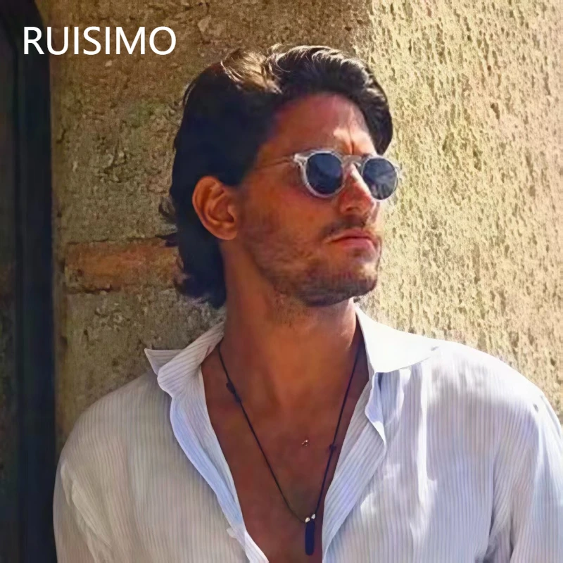 RUISIMO Runde Cat-Eye-Sonnenbrille für Herren, Markendesigner Vintage Fahrerbrille, Modische Retro-Sonnenbrille für Männer und Frauen, Oculos De Sol