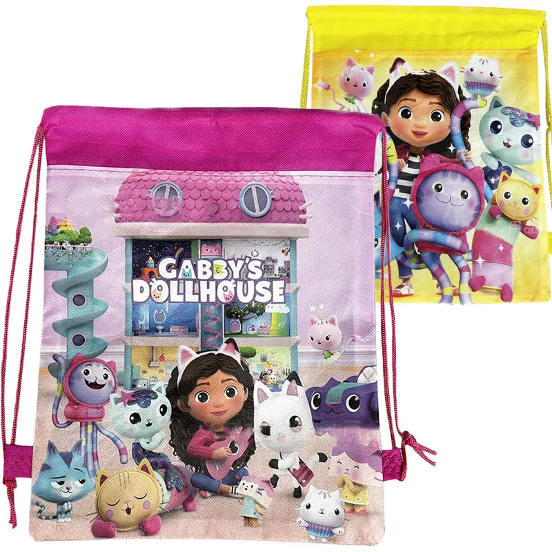 حقيبة ظهر رياضية برباط من Gabby Dollhouse حقيبة ظهر للسفر في الهواء الطلق للفتيات ذات سعة كبيرة حقيبة مستحضرات تجميل من القماش #1